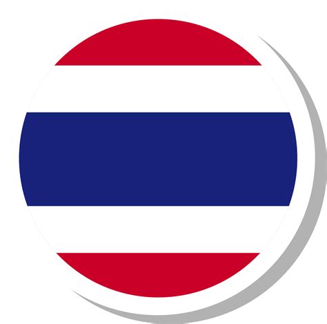 Thailand Flag Circle Shape Flag Icon 16707749 Png