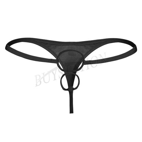 sexy open hole mini thong panties lingerie mens briefs g string underwear t back ebay