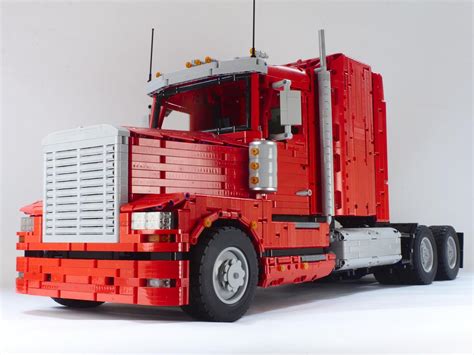 Lego Moc Us Semi Truck By Lucioswitch81 Rebrickable Build With Lego