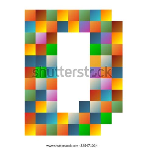 Delta Letter Rainbow Colorful Sparkling Vector Stock Vector Royalty