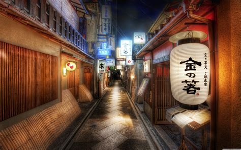 Cityscape Anime Architecture Building Japanese Hdr Night Lights