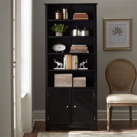 Home Decorators Collection Oxford 72 In Black Wood 7 Shelf Accent