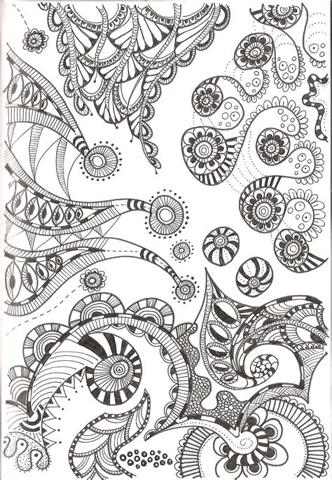Zentangle Flowers Coloring Pages At Getcoloringscom Free Printable