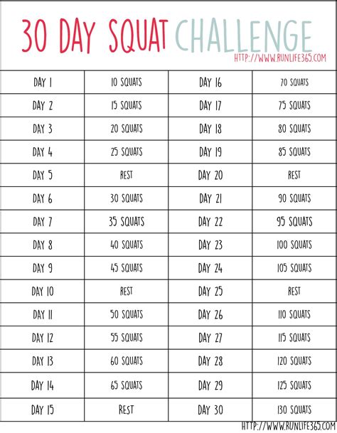the 30 day squat challenge for women