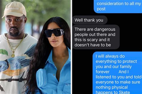 Kanye West Leaked Text Messages From Kim Kardashian Expressing Fear For