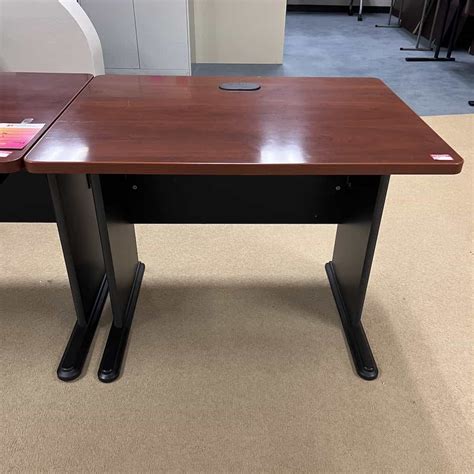 36 Cherry And Grey Desk Office Furniture Liquidations