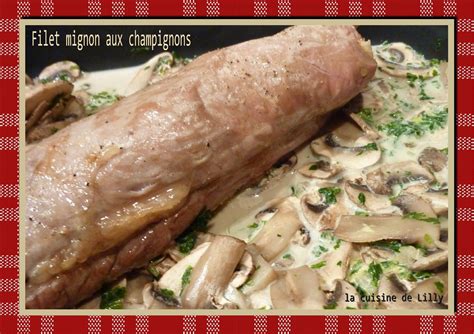Filet mignon aux champignons