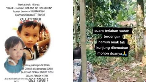 Viral Bocah 3 Tahun Hilang Misterius Di Subang Ayah Bantah Isu Anaknya