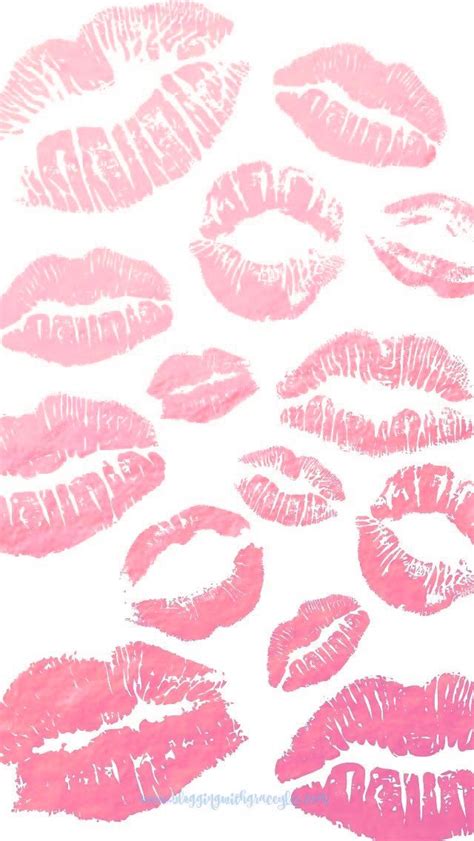 Pink Lips Kisses Lip Wallpaper Iphone Background Cute Girly Lip