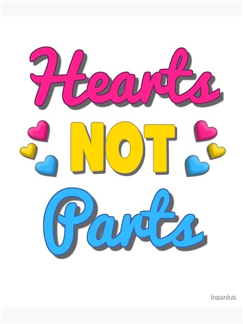 Pansexual Hearts Not Parts T Shirt PAN Quote Shirt Funny Activism