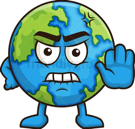 Happy Earth Cartoon Clipart Vector Friendlystock