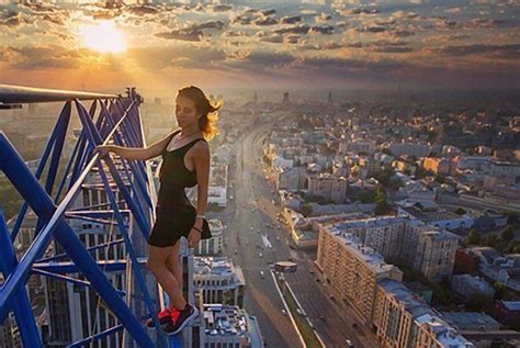 Meet The Russian Daredevil Who Takes Modeling To New Heights With These