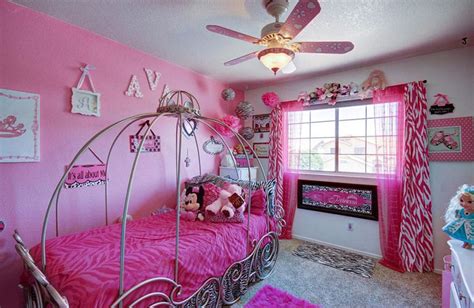 Designed in bold shades of pink with enchanting decals and graphics of cinderella, belle, ariel and rapunzel, this sturdy kids' bed topped with a sheer organza canopy will make bedtime a royal affair. 23 Little Girls Bedroom Ideas (Pictures) - Designing Idea