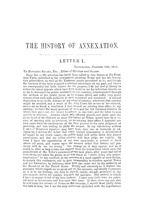 Letters Relating To The History Of Annexation Page 3 Of 30 The