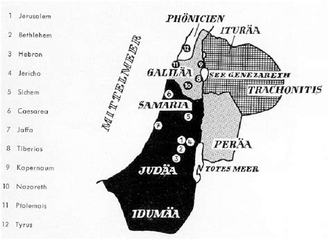 Die schüler sollen geografische eigenarten des landes israel kennen. Landkarte Palästina zur Zeit Jesu (a.)