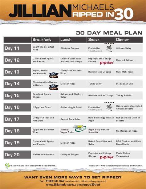 30 Day Diet Menu Plans Digigala
