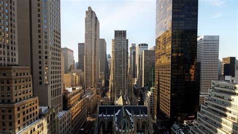 Download Wallpaper 1920x1080 New York Manhattan Buildings Top View