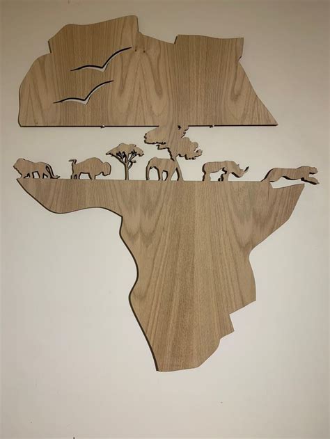 African Wall Art The Big 5 Map Of Africa Wild Animals Etsy Hungary
