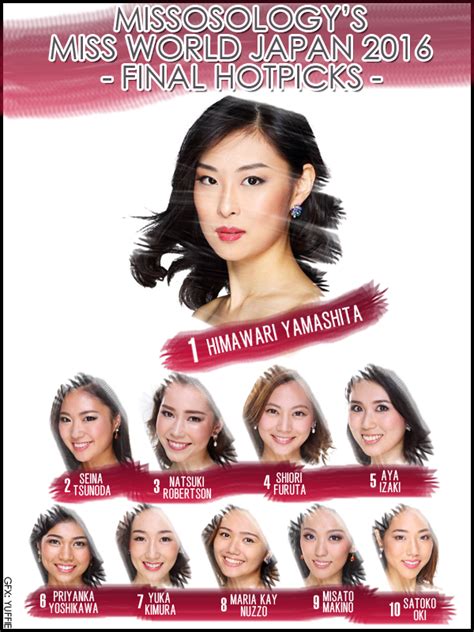 Miss World Japan 2016 Final Hot Picks Missosology