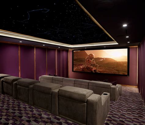 A la maison ceilings spanish silver 1.6 ft. ELAN-Controlled Dolby Atmos Home Theatre Boasts Starlit ...