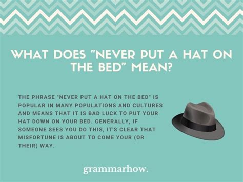 Never Put A Hat On The Bed Meaning And Origin Bad Luck