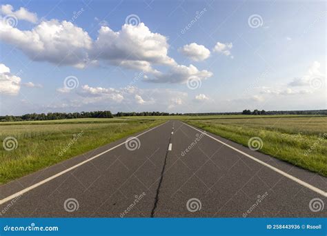 Paved Road For Car Traffic Stock Photo Image Of Season 258443936