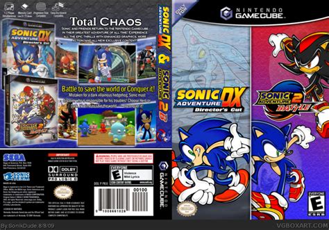 Sonic Adventure Dx And 2 Battle Gamecube Box Art Cover By