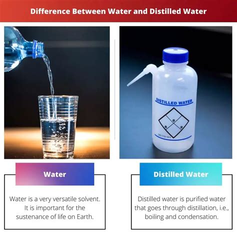 Water Vs Distilled Water Difference And Comparison