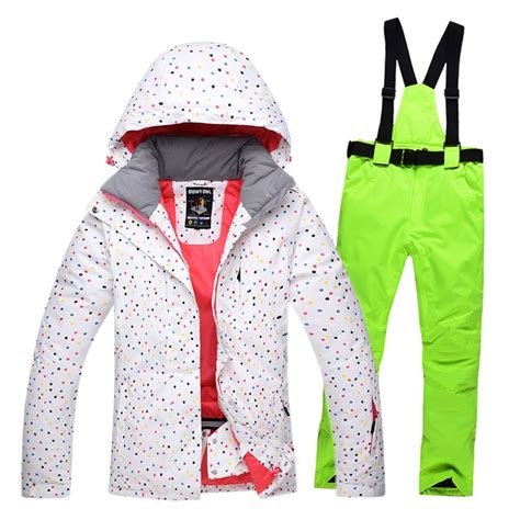 Waterproof 10000 Snowboarding Suits Female Ski Suit Winter Women Super Warm Ski Coat Snow Jacket