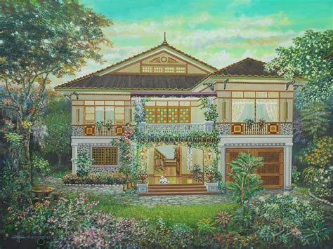 Reminiscing Bahay Na Bato By Jbulaong 2019 Oil On Canvas Painting