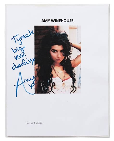 Lot Detail Amy Winehouse Signed Photo