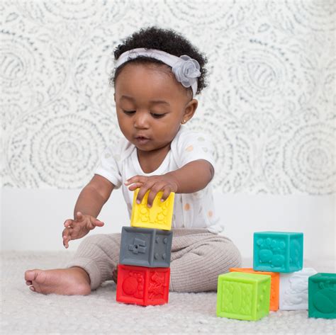 Squeeze And Stack Block Set 8 Piece Set Infantino