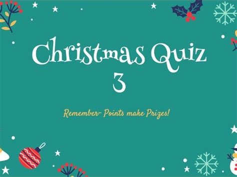 Christmas Quiz 3 Teaching Resources