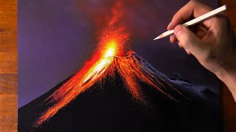 Volcano Drawing 🌋 Youtube