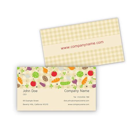 Grocery Store Business Card Template Product Card