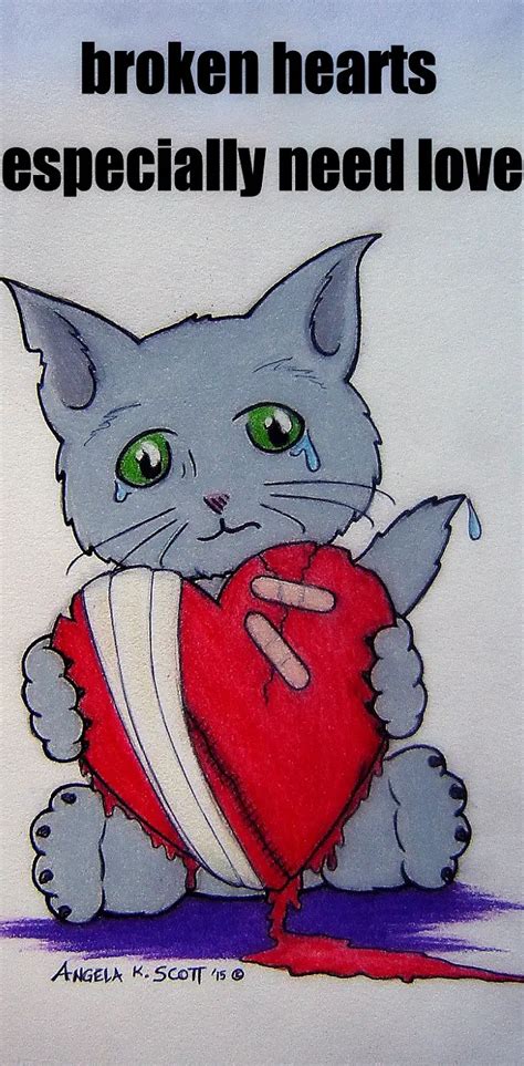 Broken Heart Emo Cat Wallpaper By 1artfulangel Download On Zedge 41d5