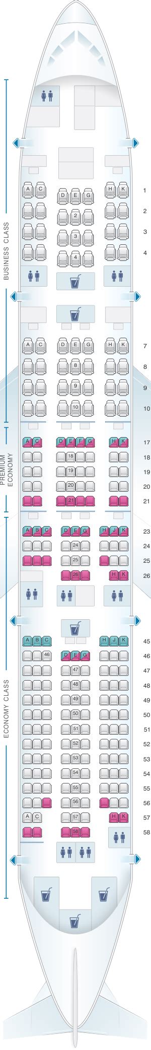 Seat Map Japan Airlines Jal Boeing B Er W Seatmaestro