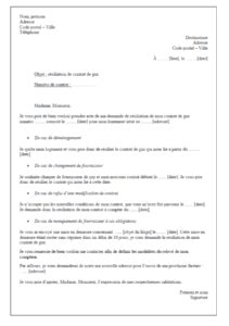 Lettre recommandée avec accusé de réception objet (a noter : Modèle de lettre résiliation d'un contrat de gaz gratuit ...