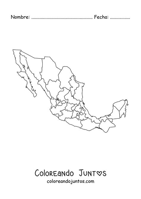 Mapa Pol Tico De M Xico Coloreando Juntos