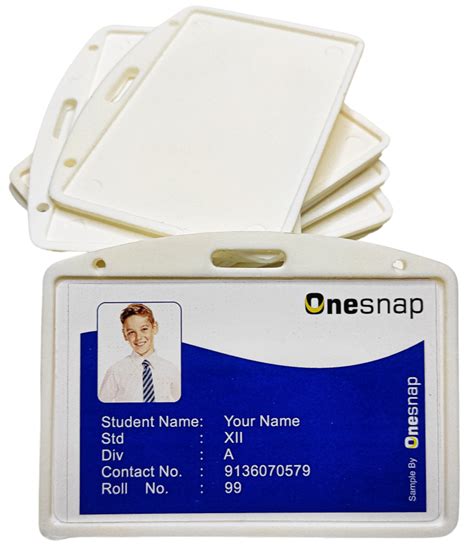 Rectangular White Pvc Id Office Card Holder Digital Printing At Rs 10