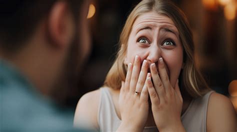 A Persons Shocked Reaction To An Unexpected Marriage Proposal