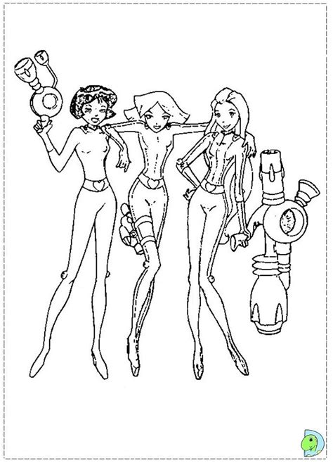 Get out your crayons and paint and add some colors! Totally spies coloring pages- DinoKids.org