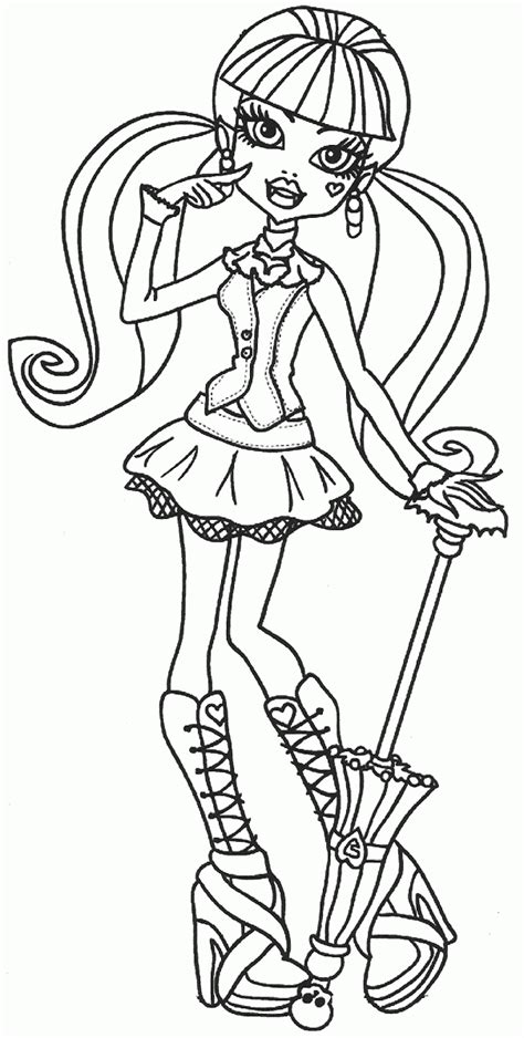 Monster High Draculaura Coloring Pages Coloring Home