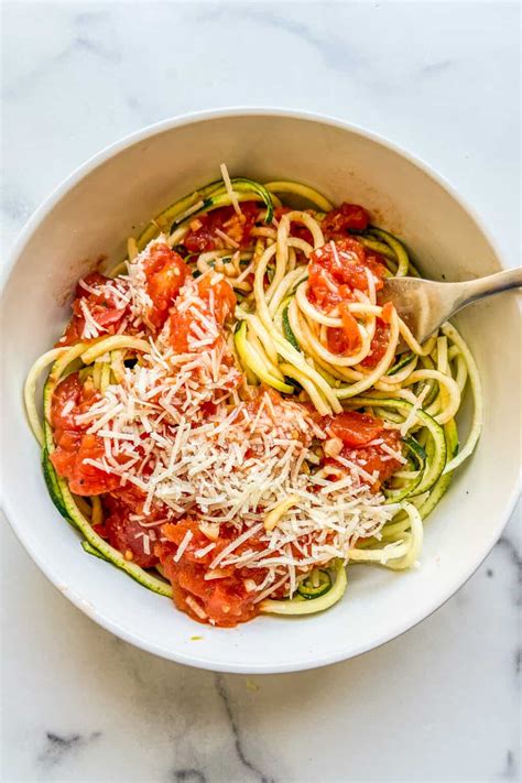 Zucchini Spaghetti Zoodles With Marinara This Healthy Table