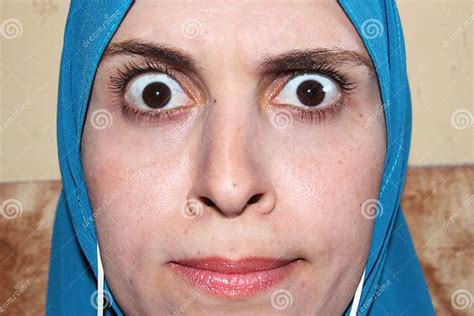 Arab Muslim Woman Staring Stock Image Image Of Brown 76003049