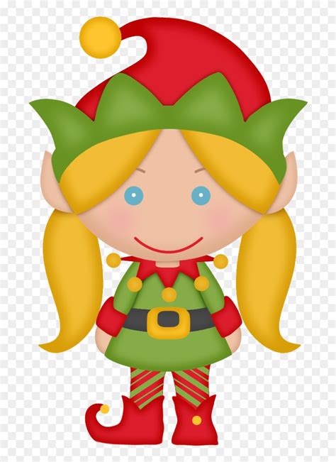 Elves Of The Helping Santa Clip Art Girl Christmas Elf Clipart Free