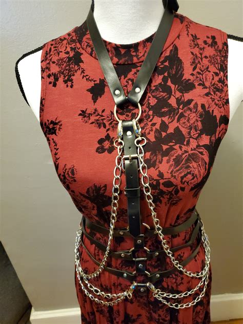 full body harness lingeriebondage harnessbody harness etsy