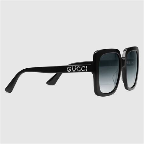 shop the rectangular frame acetate sunglasses by gucci null round frame sunglasses square