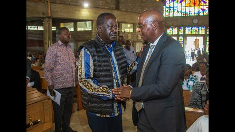 Standing With Amos Kimunya During The Requiem Mass Of His Late Wife Lucy Wanjiru Consolata