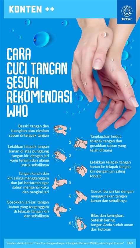 Poster 7 Langkah Mencuci Tangan Lakaran